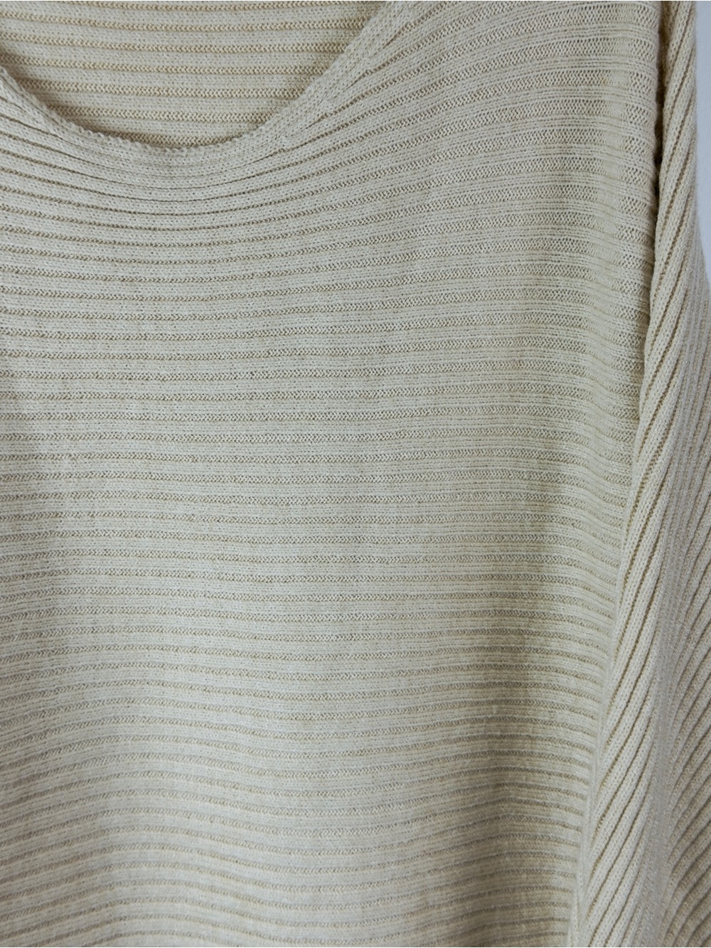 Pinque Cream Ribbed Scoop-Neck Sweater - Picture 3 of 10